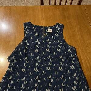 Cabi #3447 Chirp Bird Print Sleeveless Blouse